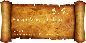 Veszprémi Illés névjegykártya
